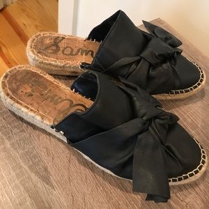 Sam Edelman sz 7 Blk bow tie mules